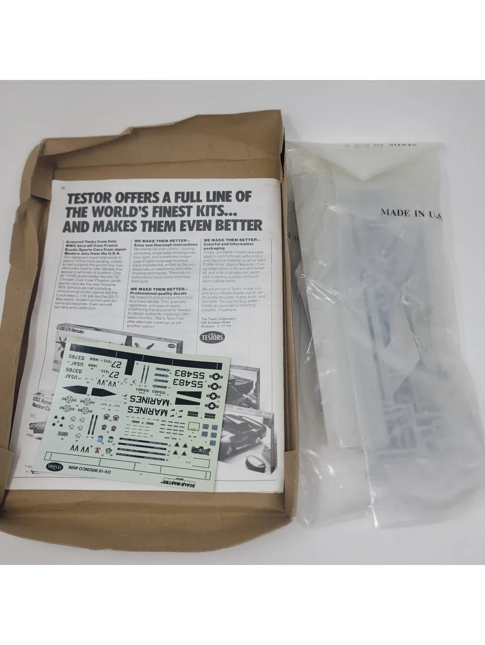 Testors 506 North American OV-10A Bronco Marines 1/48 Airplane Model Kit USMC
